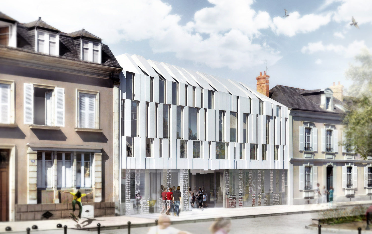 VUE DE LA &nbsp;FAÇADE SUR RUE