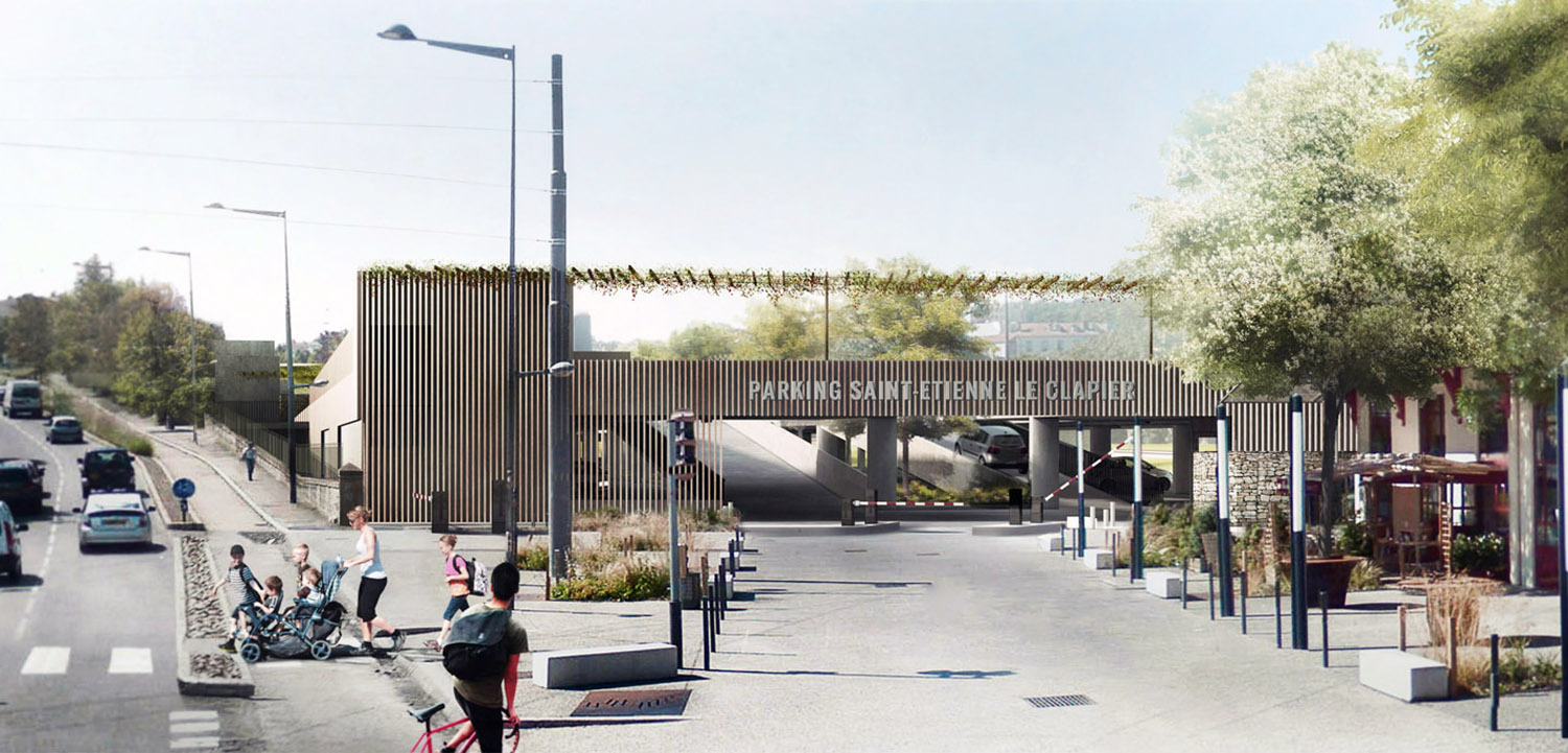 PERSPECTIVE DEPUIS LE PARVIS DE LA GARE