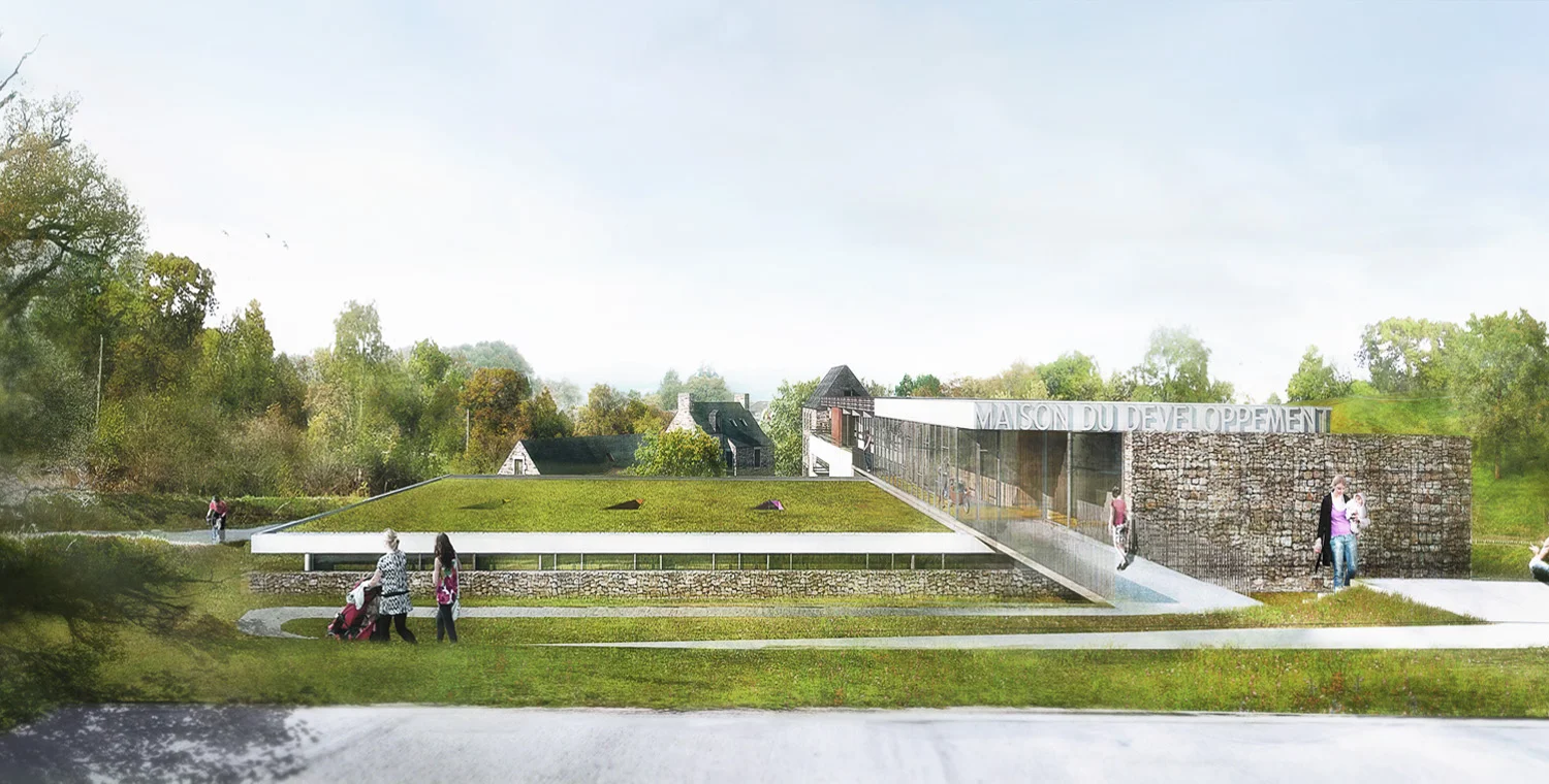 PERSPECTIVE DE L'ACCUEIL DEPUIS L'ACCÈS PRINCIPAL&nbsp;