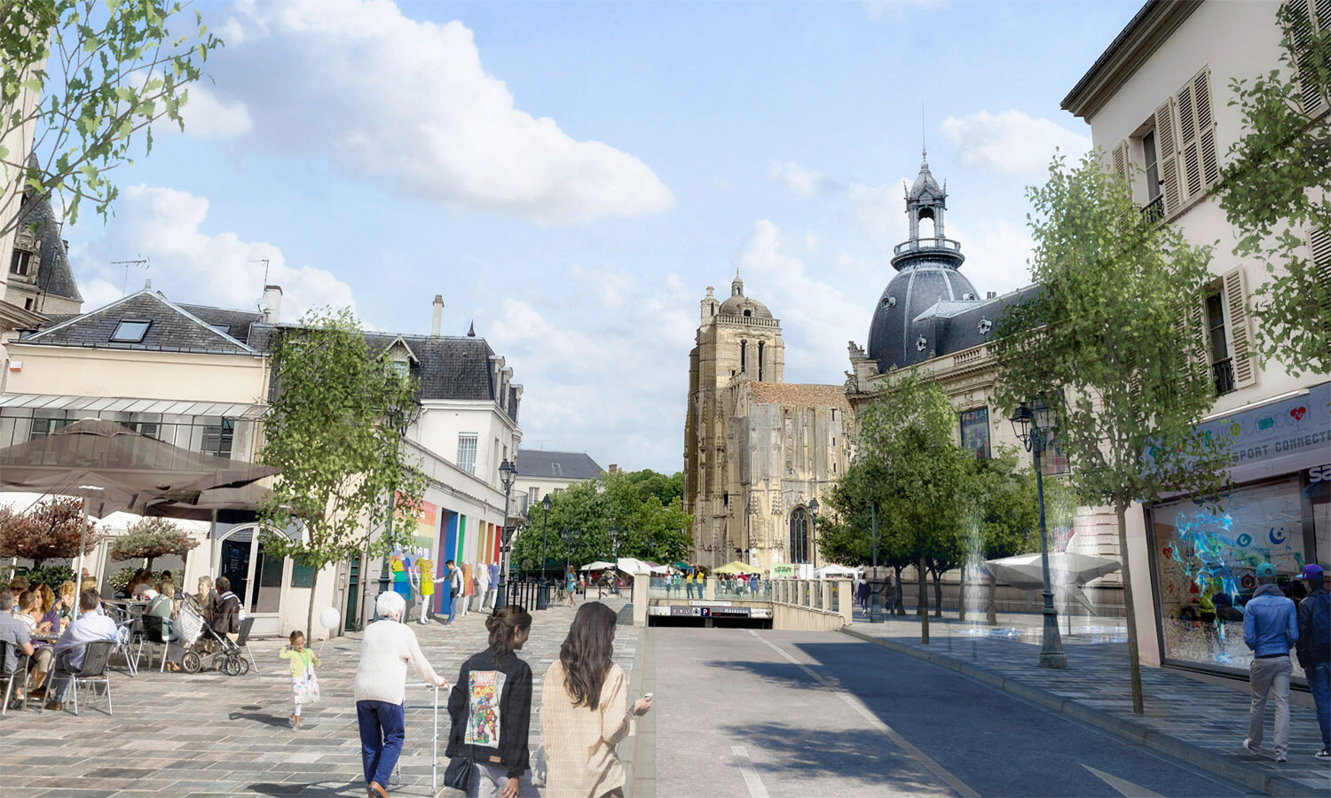 PERSPECTIVE DE LA PLACE METEZEAU