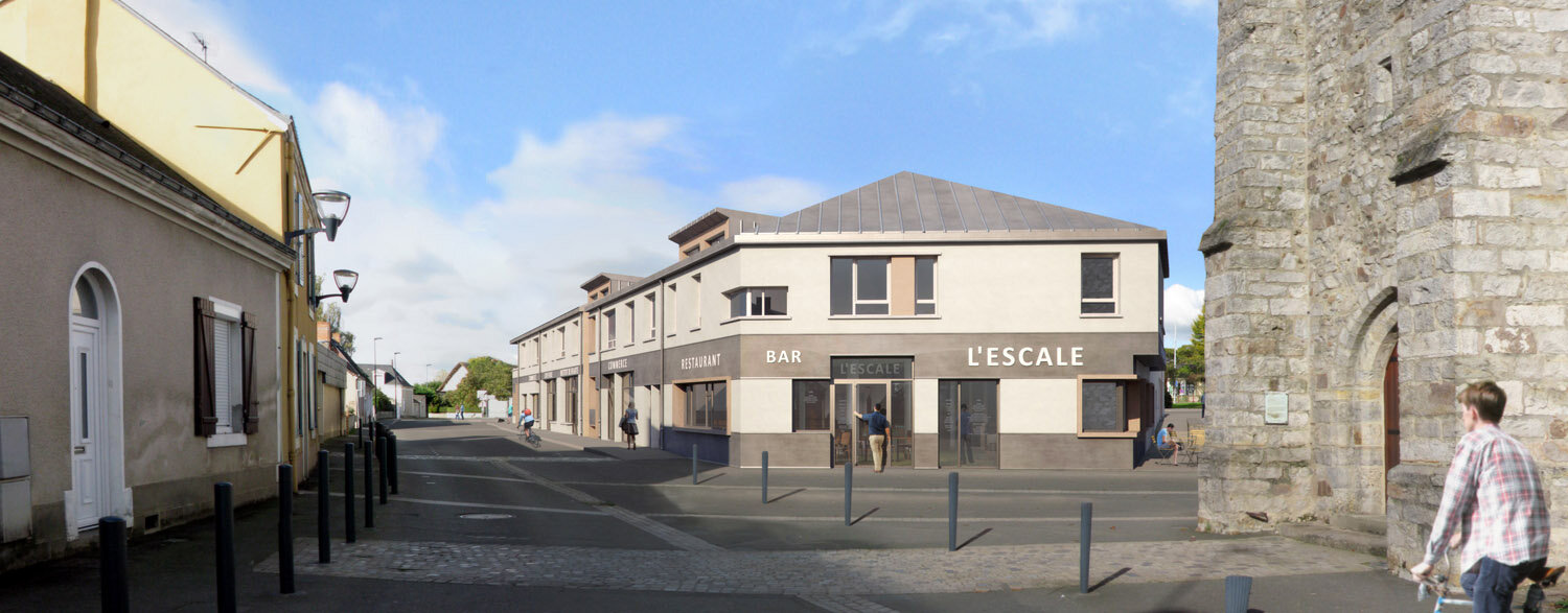 PERSPECTIVE DEPUIS LE PARVIS DE L’EGLISE