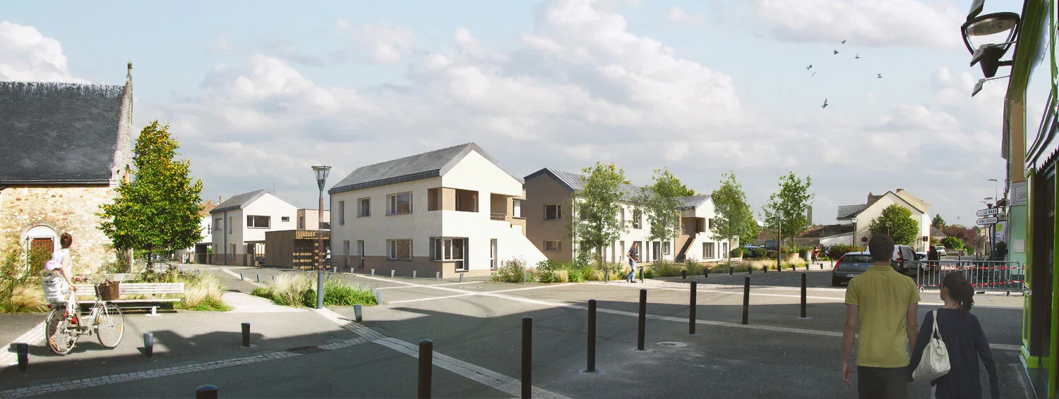 PERSPECTIVE DEPUIS LE PARVIS DE L’EGLISE