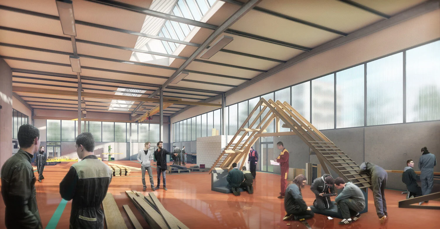 PERSPECTIVE DE L’ATELIER DE MENUISERIE