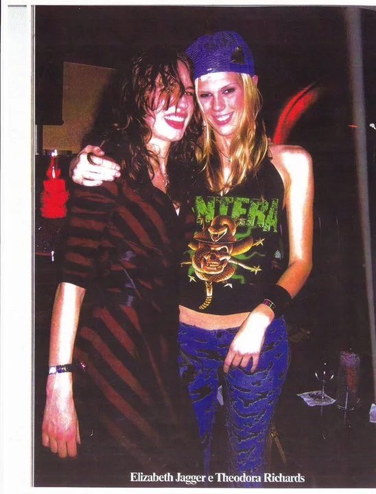 Jagger and Richards. Elizabeth Jagger in KK Dress by ANNA.