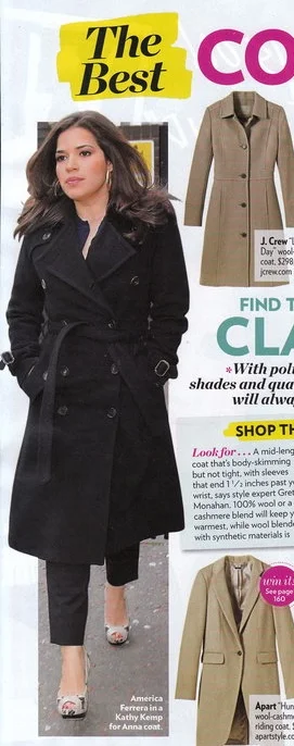 America Ferarra in ANNA KK Coat.