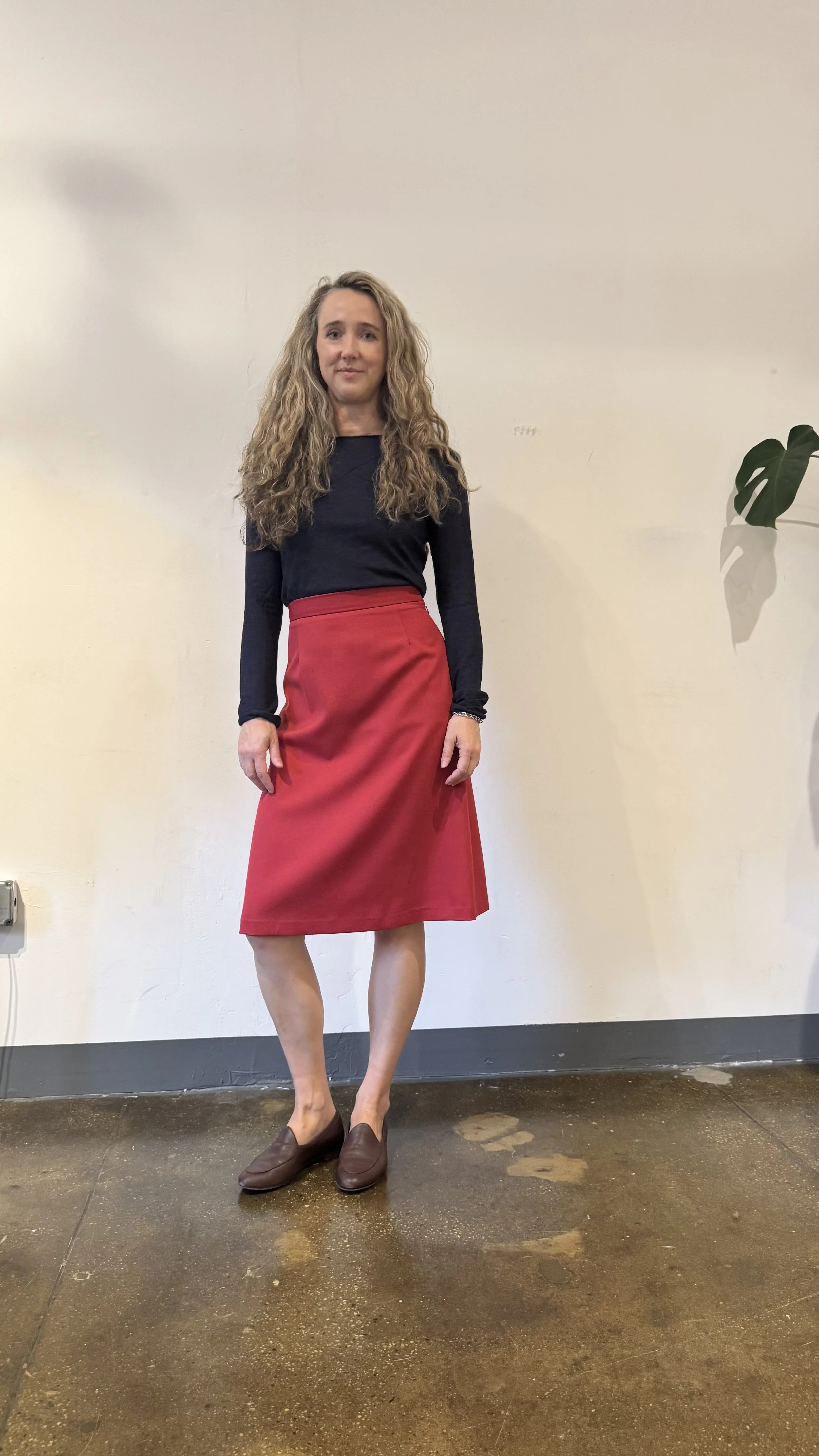 Aline Skirt in Lipstick
