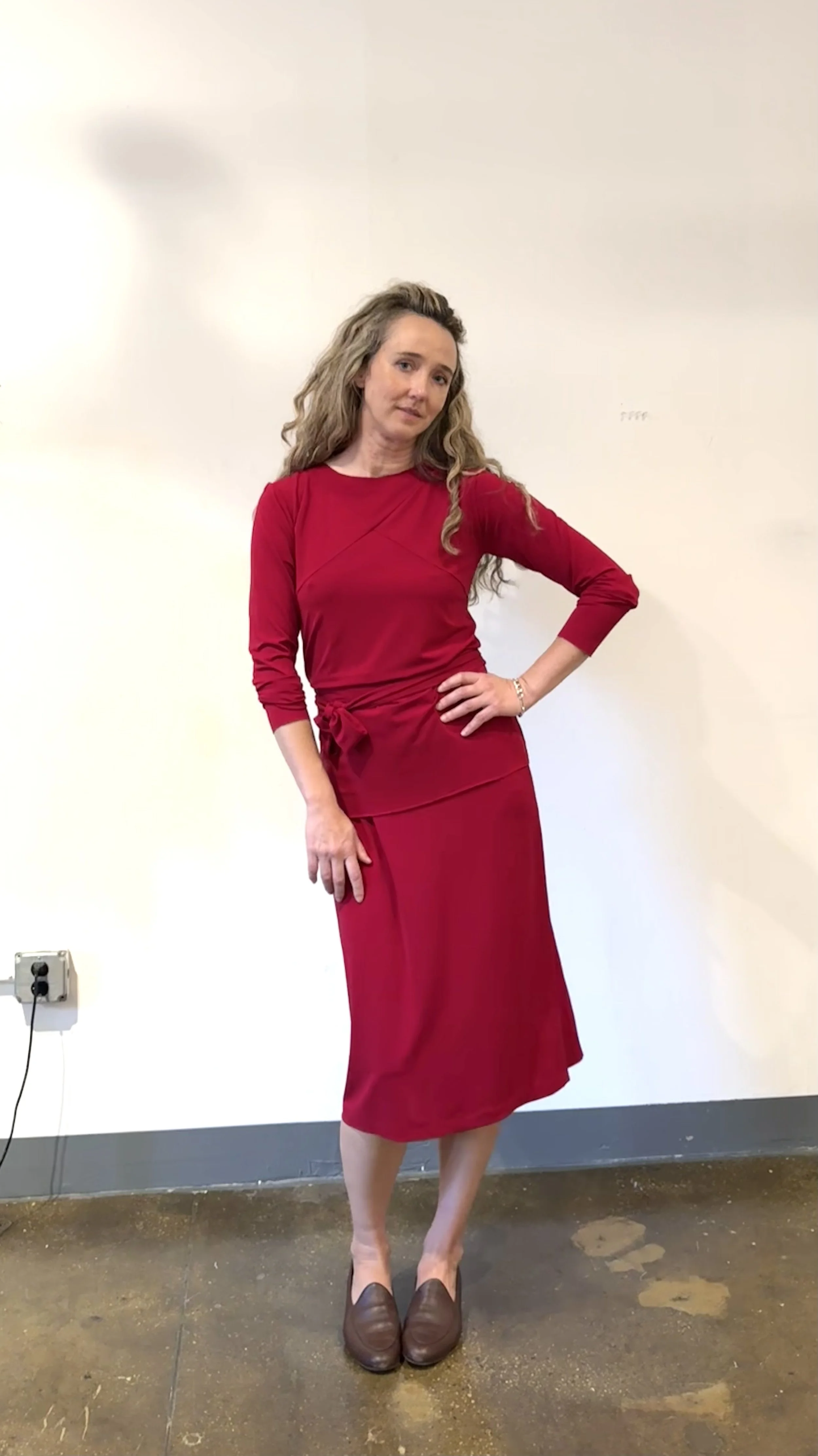 Detached Dress in Perfect Red