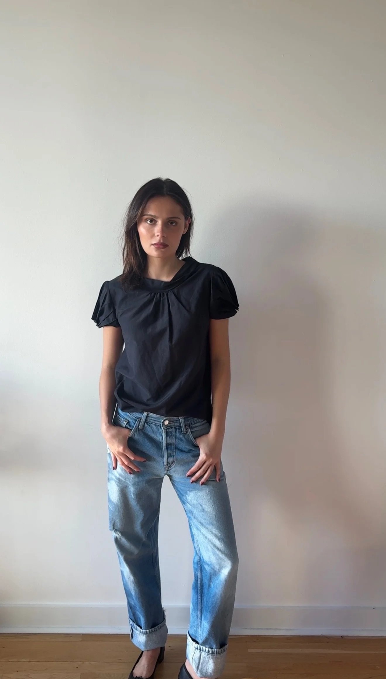 Origami Top in Black
