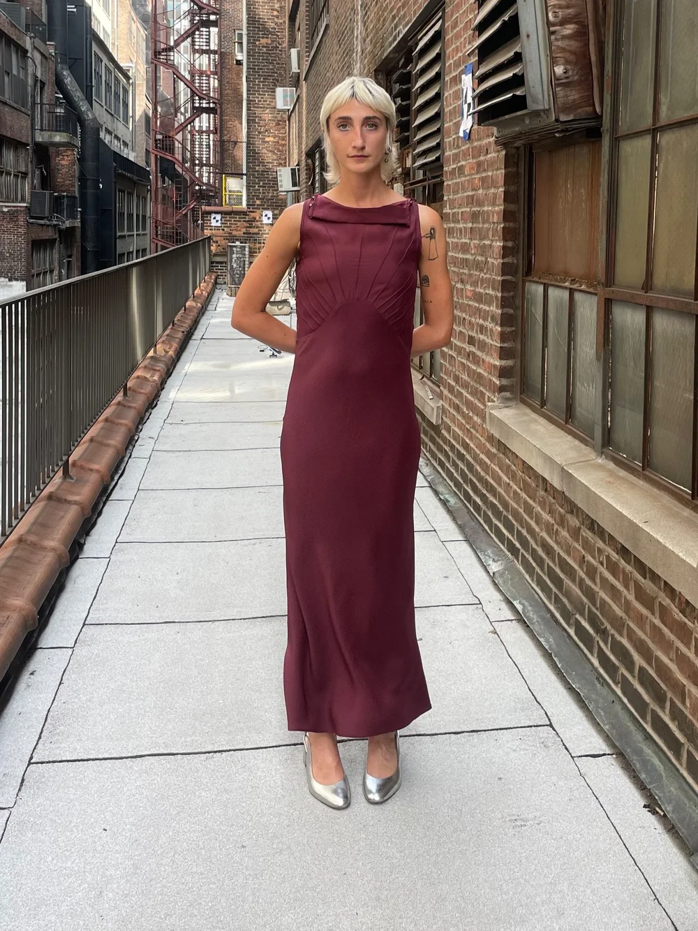 classic blue bridesmaid dresses Prisma Utility Midi Dress | Cerise Pink