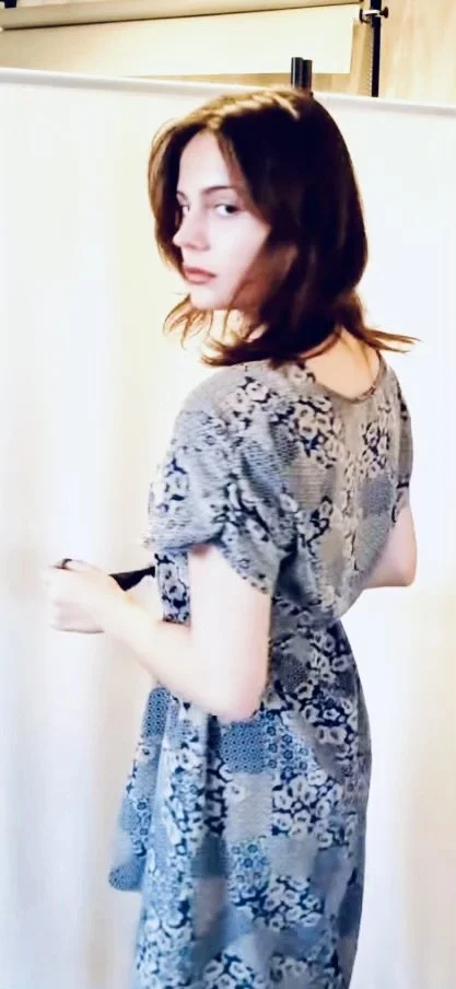 Fata Dress in Navy/ Khaki