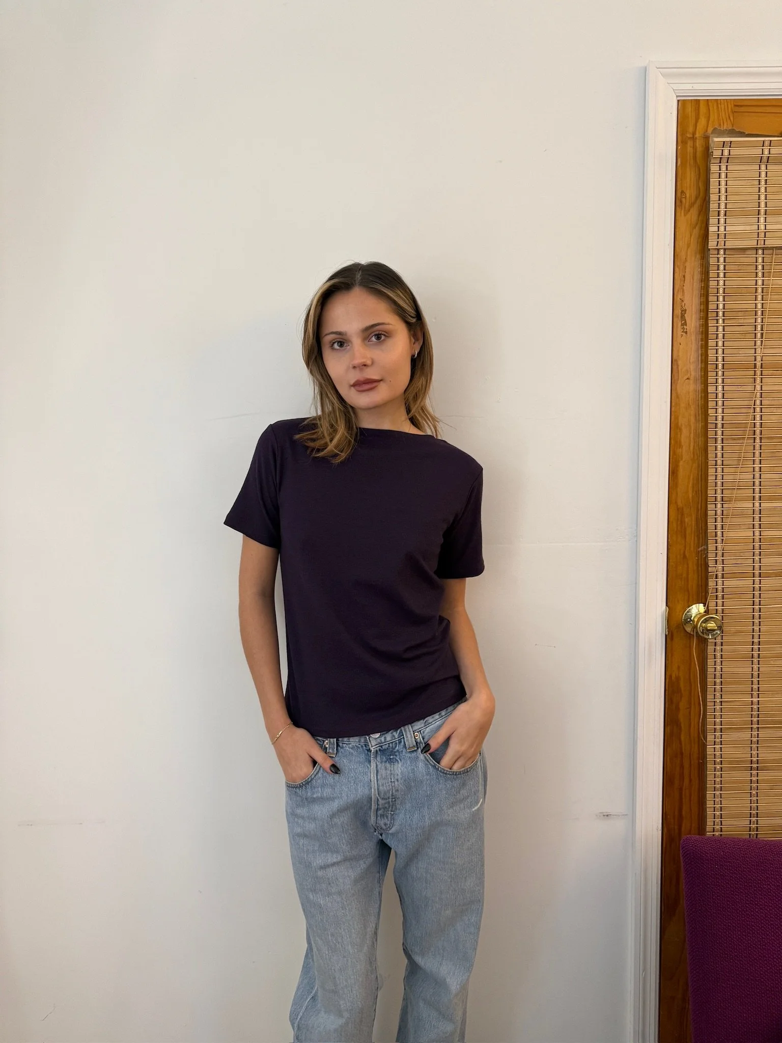 Winter Tee in Vivid Violet