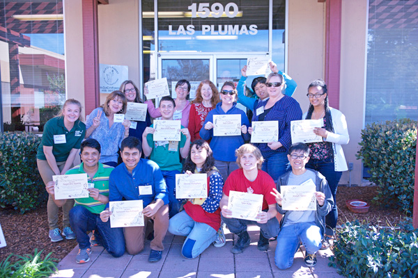Sharon, on the far left, re-took the Tree Amigo course last winter as a refresher to brush up on her OCF knowledge.