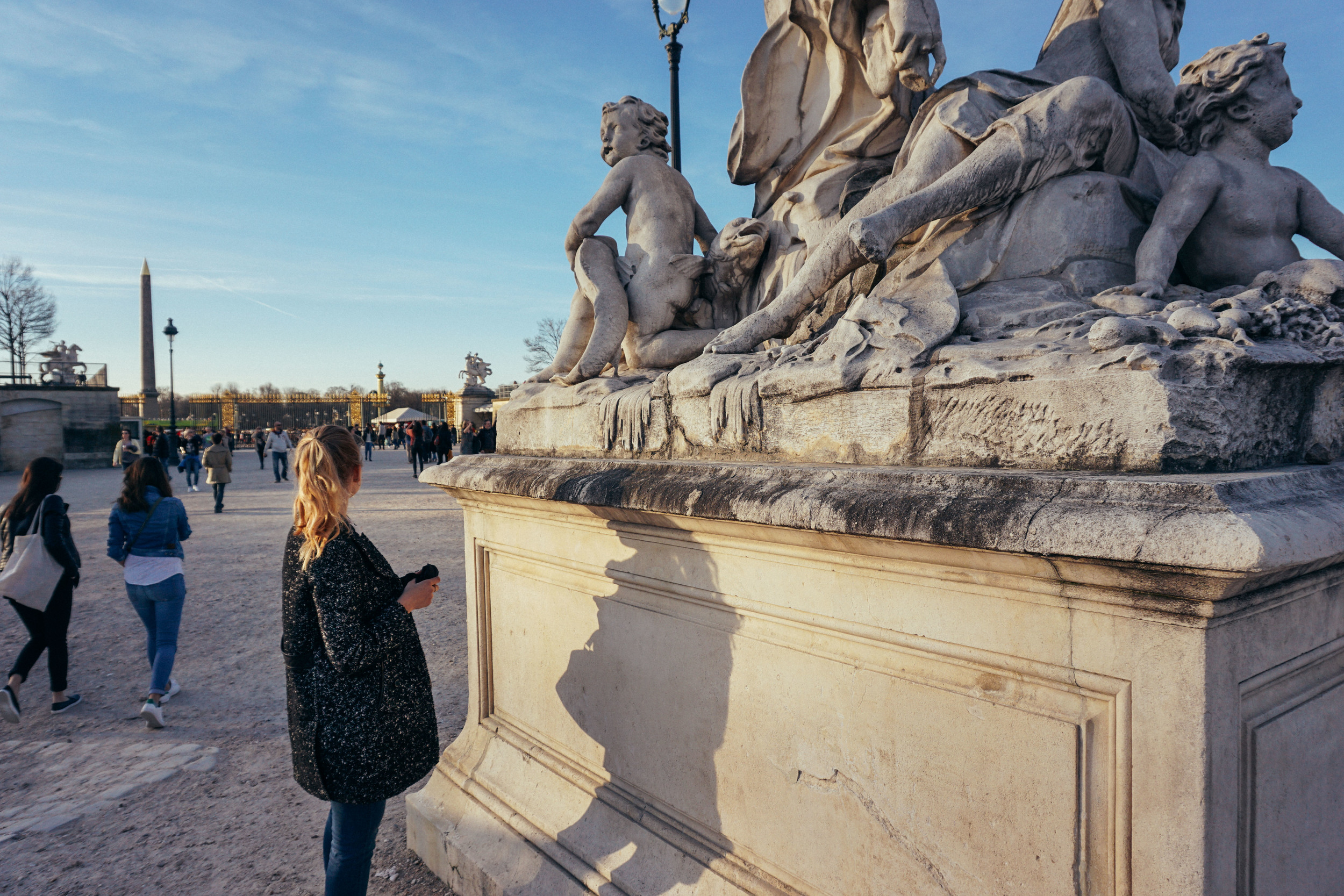 Eating macaroons in Jardin des Tuileries