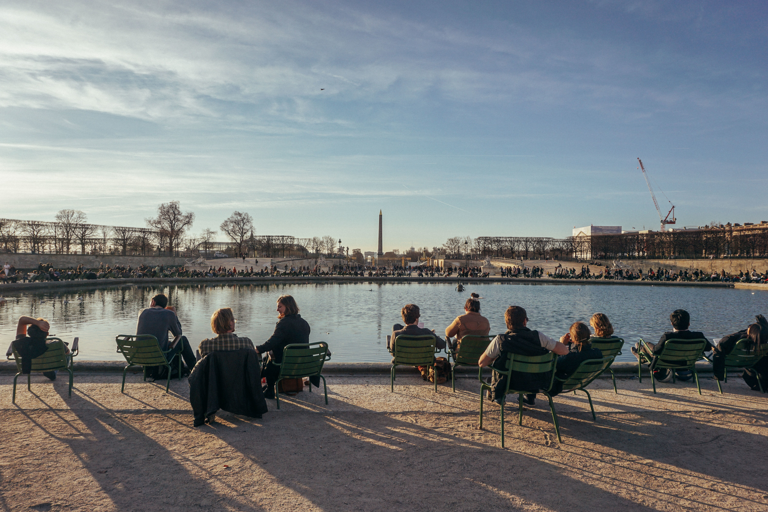 Eating macaroons in Jardin des Tuileries