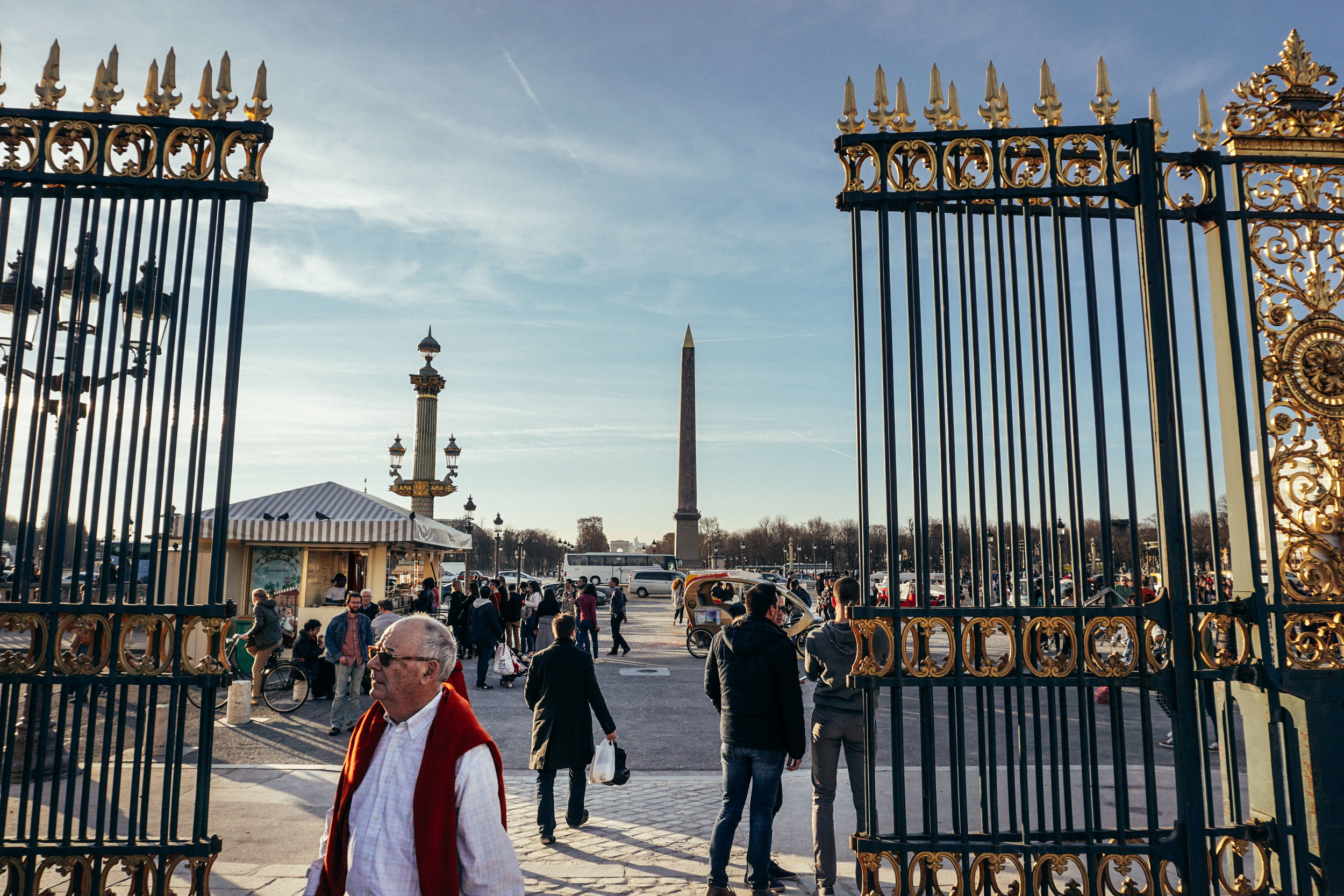 Eating macaroons in Jardin des Tuileries