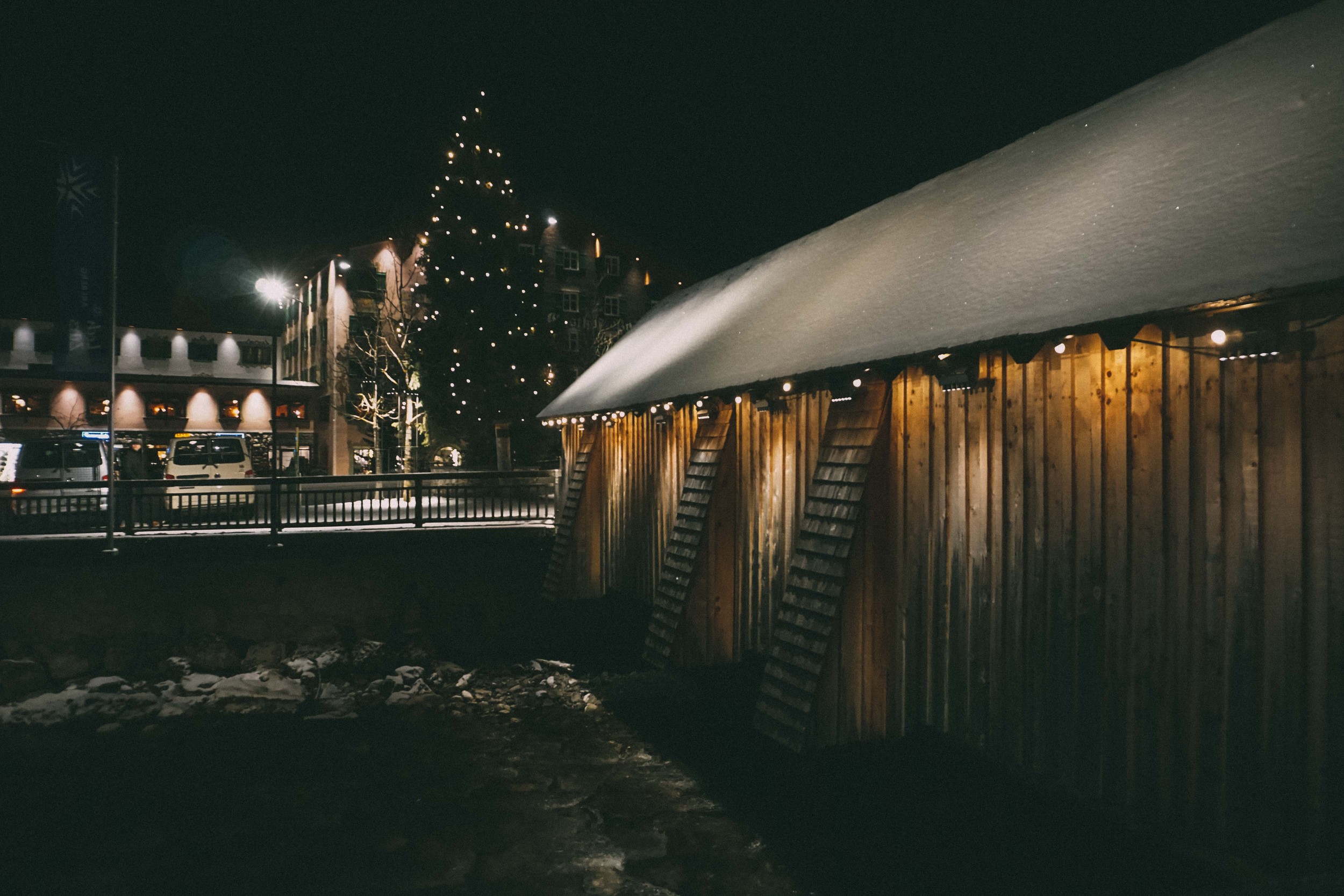 Lech, Austria by night.