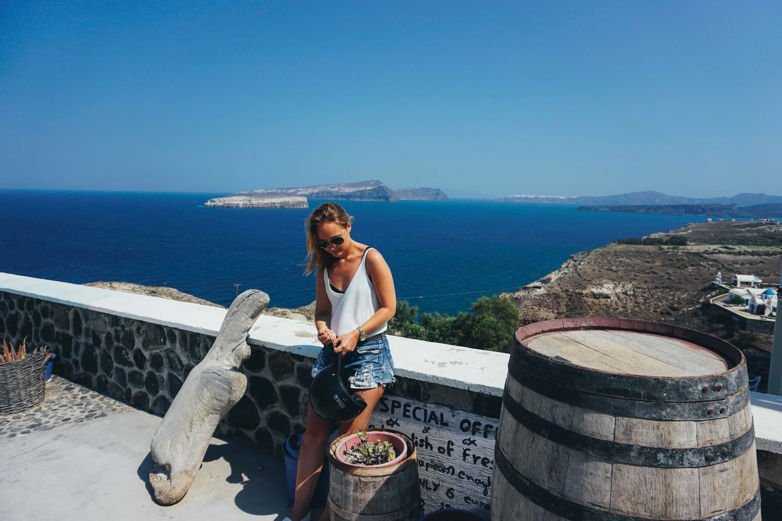 Getting around Santorini.