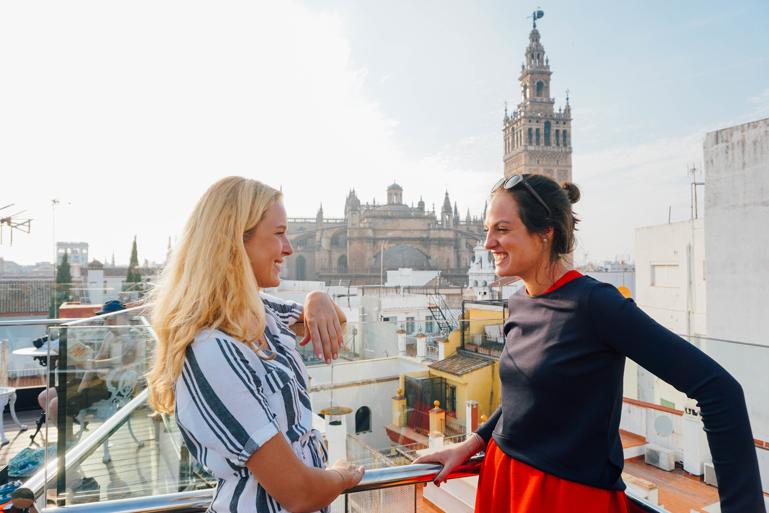 Hotel Casa 1800. Rooftops in Seville Spain.