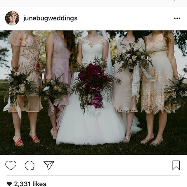 I'm a little sheepish, a little excited and very honored that our wedding is featured on @junebugweddings today! @jhochend