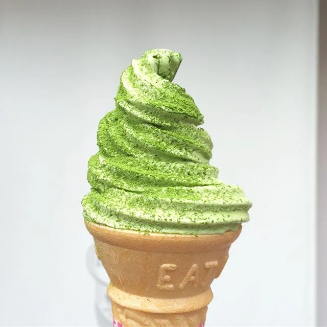 Throwing it back the food genius of the Japanese: matcha ice cream covered in matcha powder. DOUBLE MATCHA! #tbt #japan #travelphotography #foodporn #matchagreentea #matchapowder