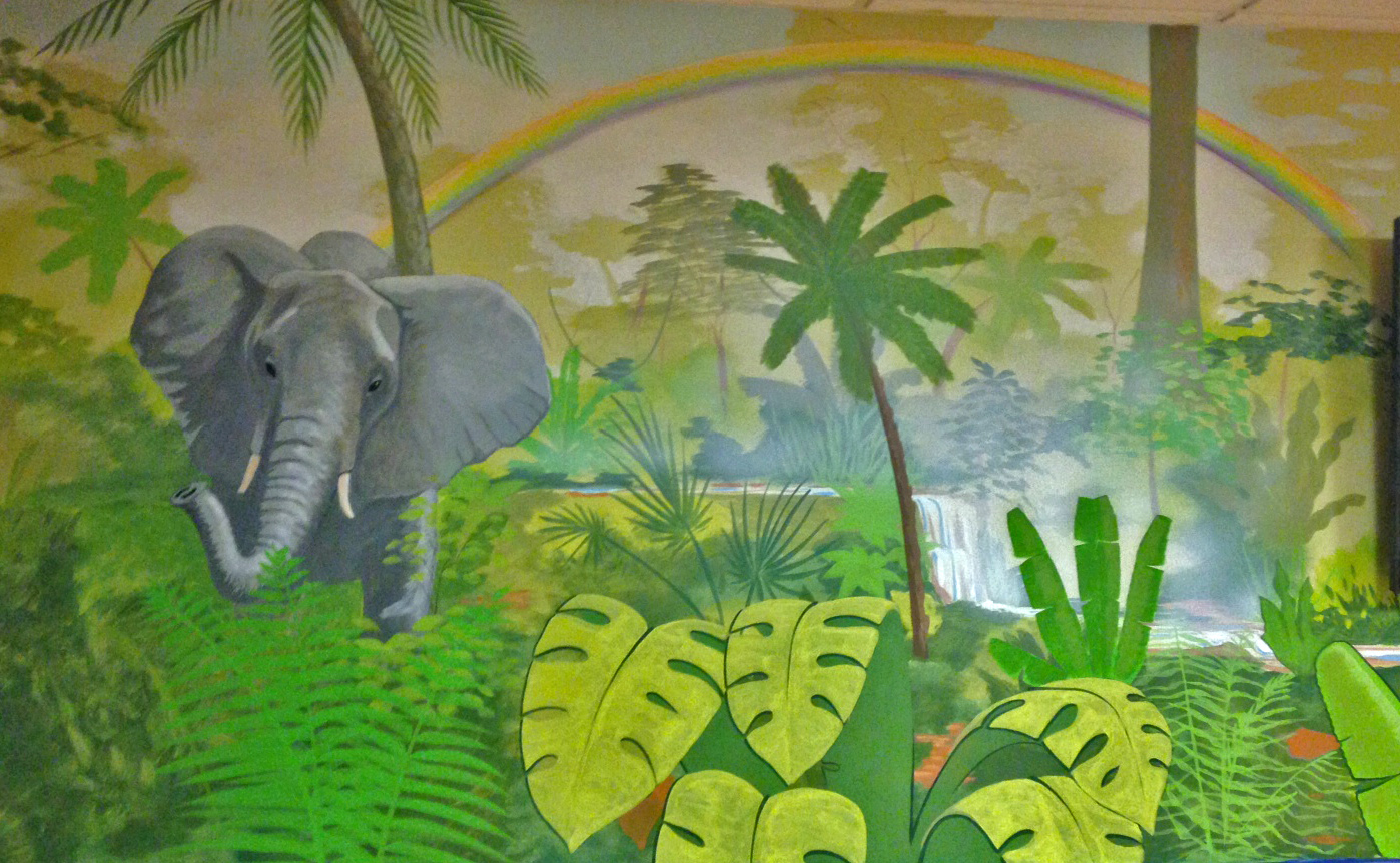 Hospital jungle mural