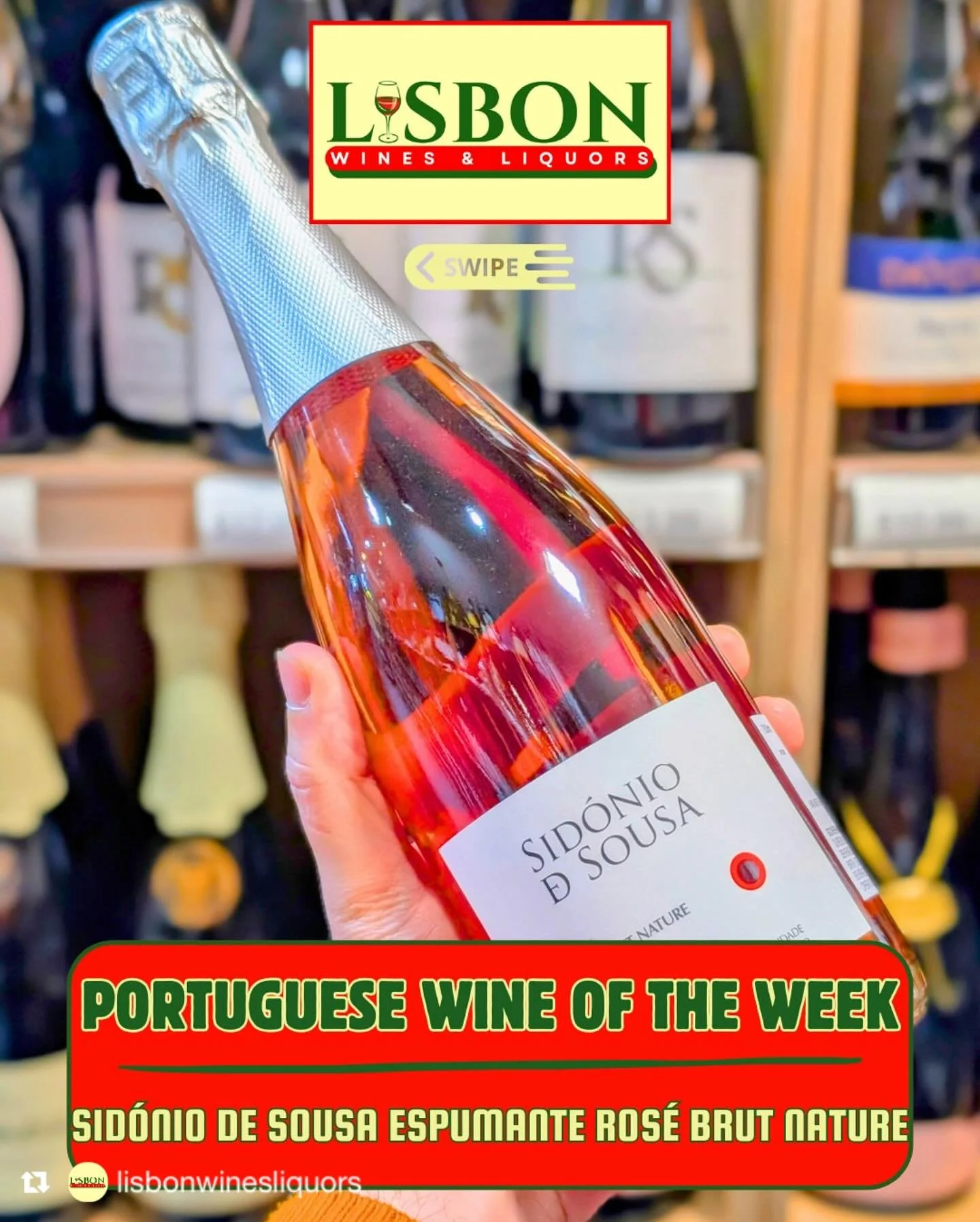 🥂 Repost @lisbonwinesliquors ✨ Portuguese Wine of the Week ✨
🍾 Sid&oacute;nio de Sousa Espumante Ros&eacute; Brut Nature 🍾

New Year&rsquo;s Eve is just around the corner, and this week&rsquo;s pick is all about celebration done right. 🥂

Meet Si