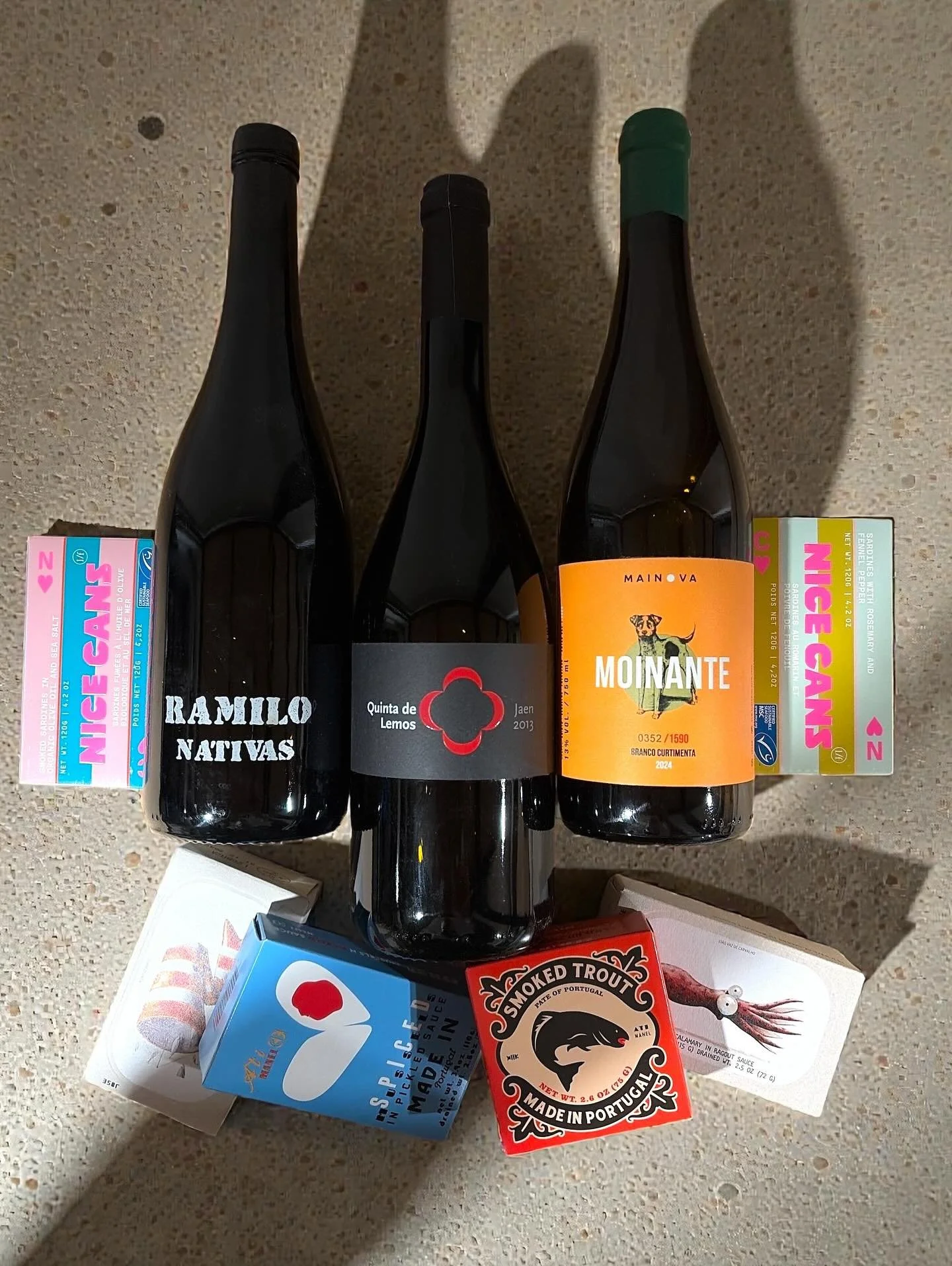 Shades of Winter. Wine &amp; tinned fish tasting tomorrow @mcf_rarewine 5-7p with @myportuguesemarket . Be there or be 🟧 

@ramilowines @quintadelemos @mainovaalentejo