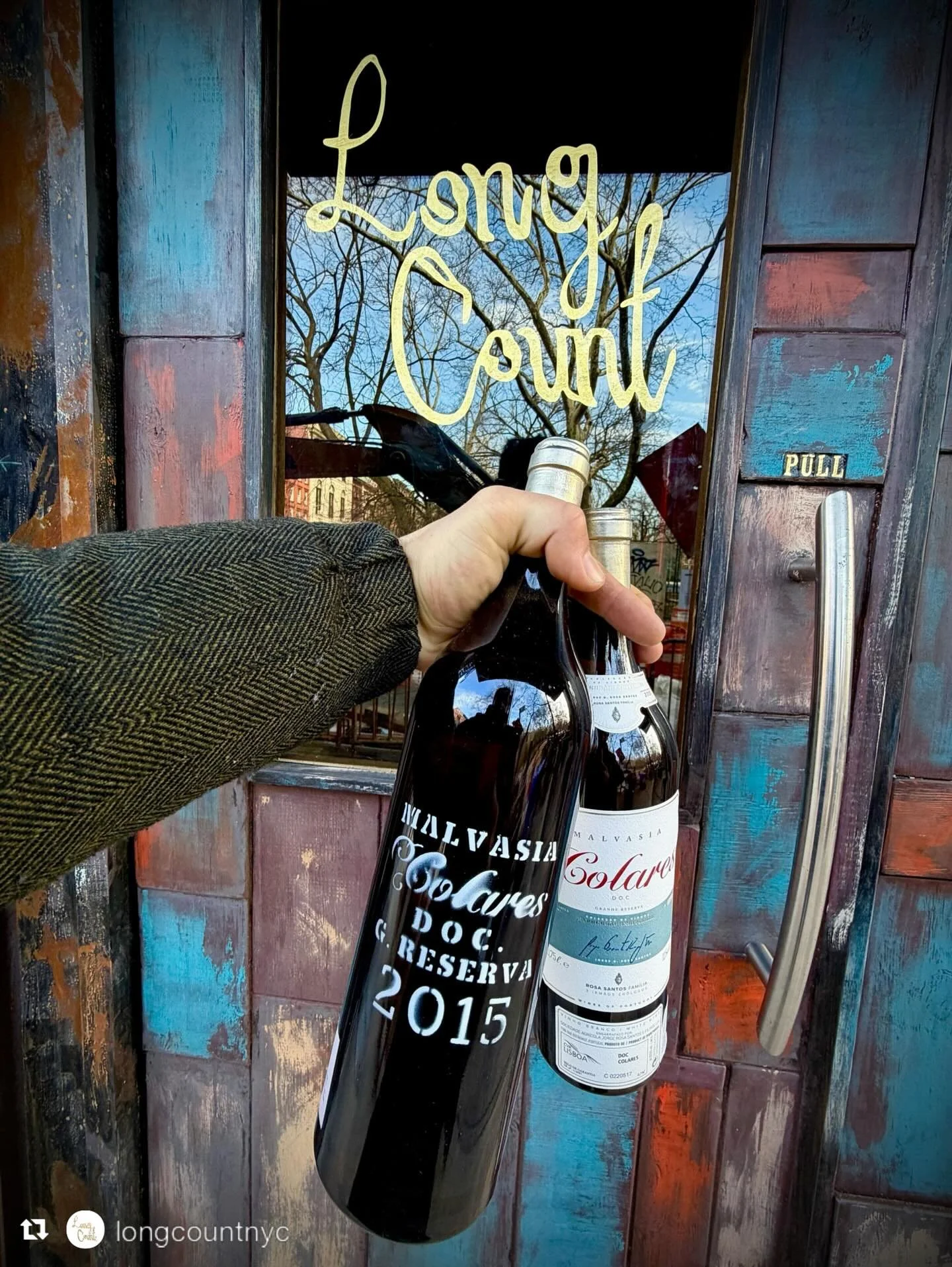 💙 @rosasantos_wines Repost from @longcountnyc
&bull;
Still kind of stunned we got our hands on these&hellip;. 

Colares Malvasia is one of the rarest wines in the world, from a nearly vanished Atlantic wine region outside Lisbon where vines are plan