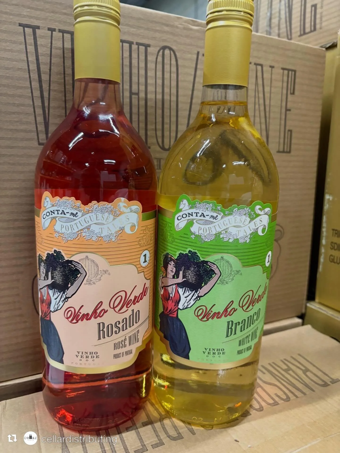 &lsquo;Tis the season 💚 Repost from @cellardistributing
&bull;
Conta-me Portuguese Tales Rosado and Branco showcase the fresh, crisp character of Portuguese Vinho Verde&mdash;light, refreshing wines perfect for everyday enjoyment.