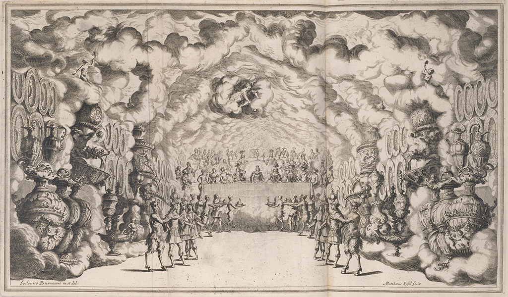  The banquet of the Gods, Mathäus Küsel after Lodovico Ottavio Burnacini, 1668 