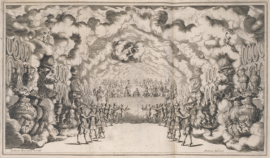 The banquet of the Gods, Mathäus Küsel after Lodovico Ottavio Burnacini, 1668