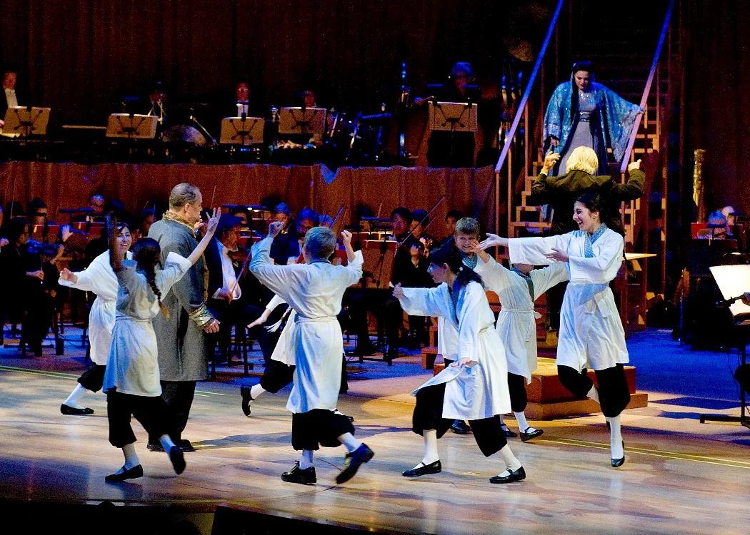 Turandot, Act II Scene 2, Three Riddles Challenge- Success! (Photo: Nick Koon)