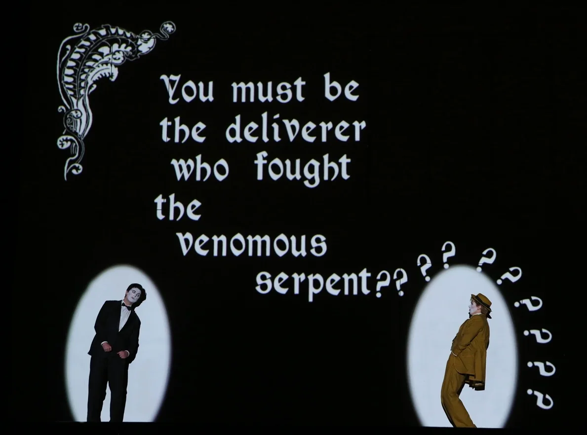 Ben Bliss as Tamino and Jonathan Michie as Papageno