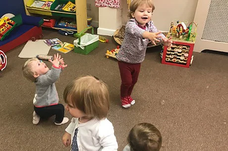 Nursery using classical music to calm babies