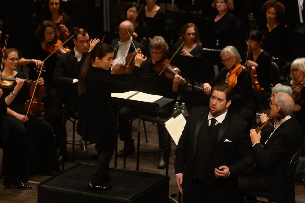  Christopher Colmenero with conductor Eun Sun Kim 