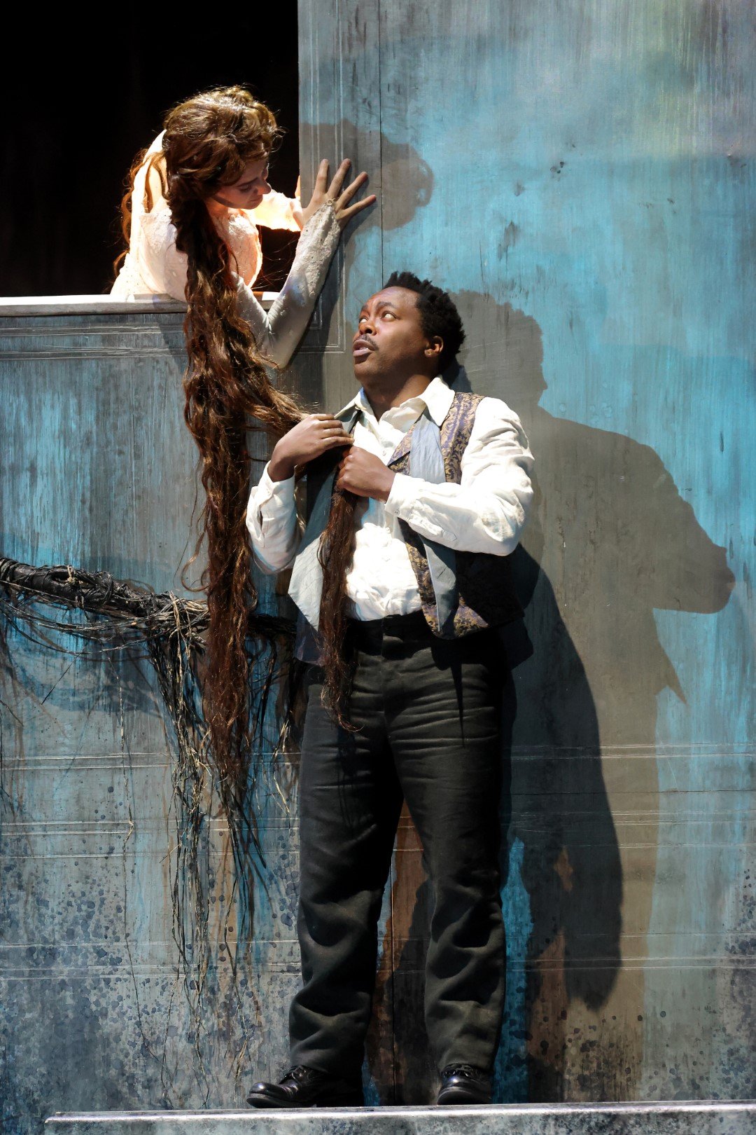  Will Liverman as Pelléas, Sydney Mancasola as Mélisande in Act 3 of LA Opera’s  Pelléas et Mélisande  