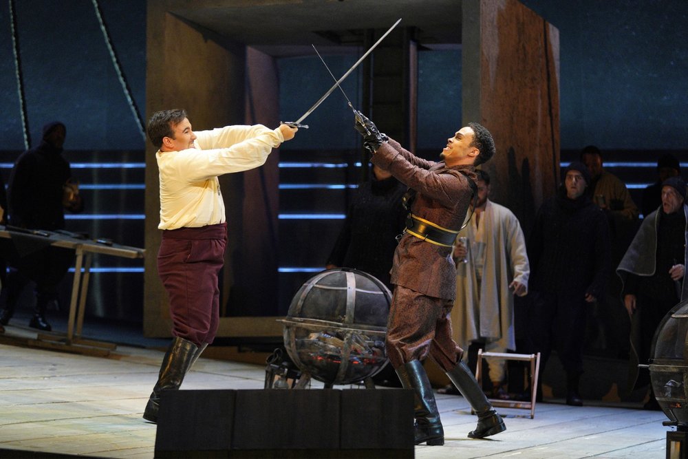  Anthony Ciaramitaro as Cassio and Alan Williams as Montano in LA Opera's 2023  Otello     