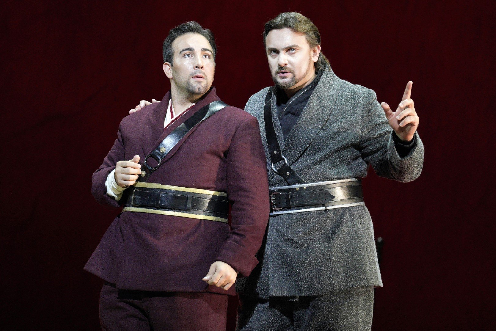  Anthony Ciaramitaro as Cassio and Igor Golovatenko as Iago in LA Opera's 2023  Otello     
