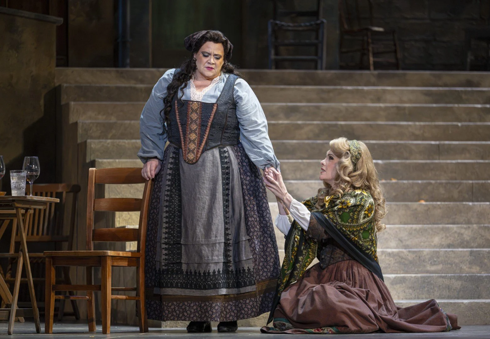   Mama Lucia (Jill Grove), Santuzza (Maria Natale) in  Cavalleria Rusticana , San Jose Opera  