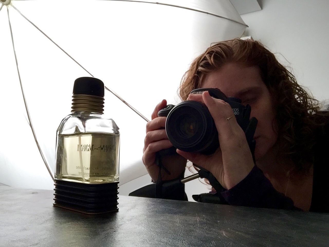 Photographing a new story in my basement studio. 
