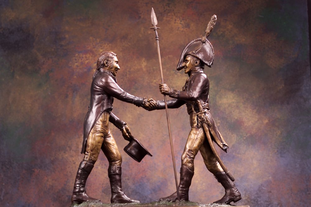 Lewis & Clark Shaking Hands