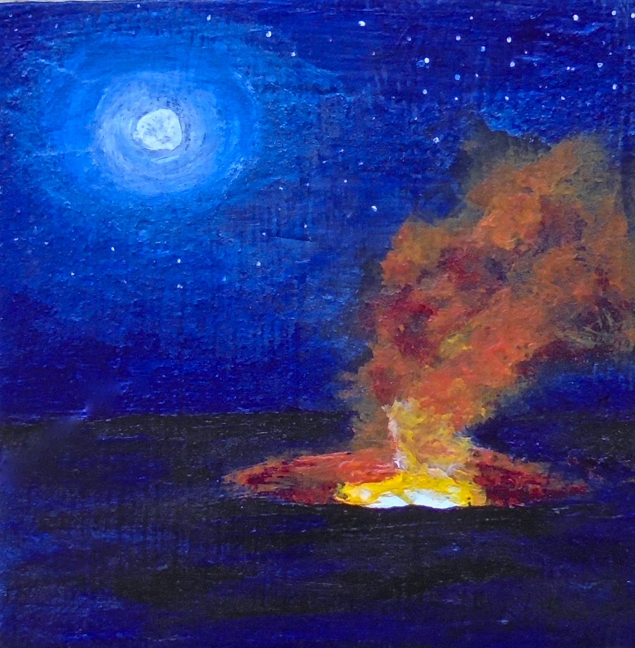Moon Over Crater