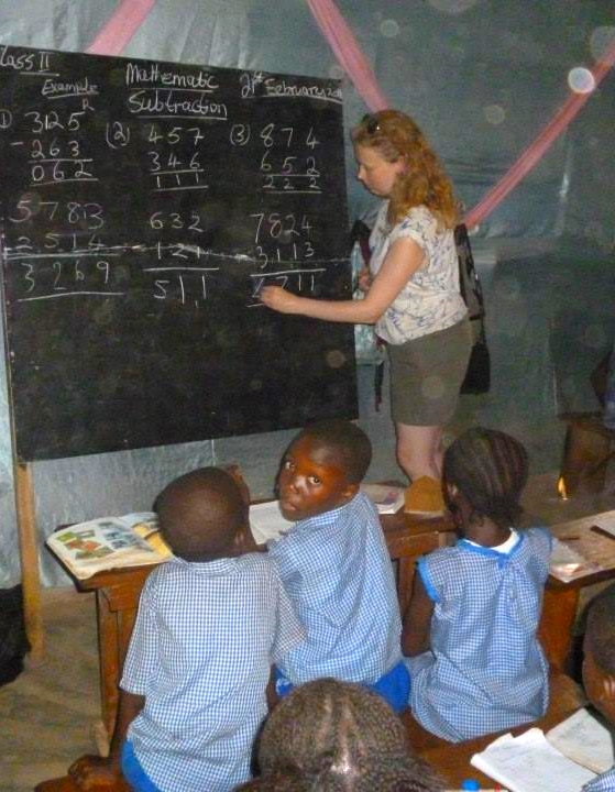 Claire doing a spot of teaching