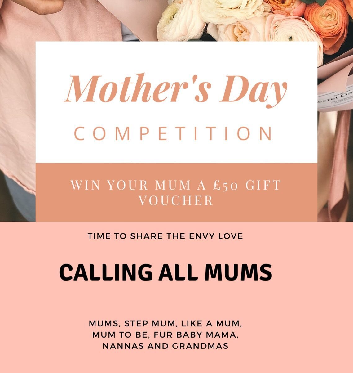 COMPETITION TIME- WE ARE GIVING AWAY A &pound;50 GIFT VOUCHER for use when we reopen. Like, share and tell us why your favourite mum deserves to win .  Competition being drawn live Saturday 13th March #plymouthhairdresser #plymstocksalon #competition