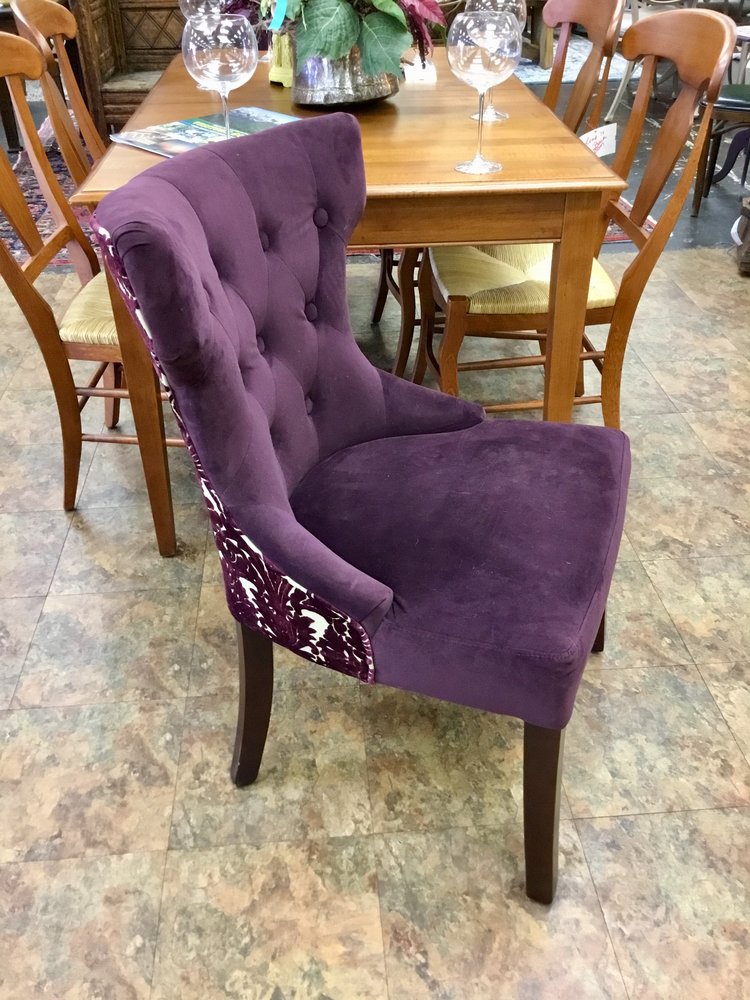 Purple Tufted Wingback Chairs 2 Available Finders Keepers