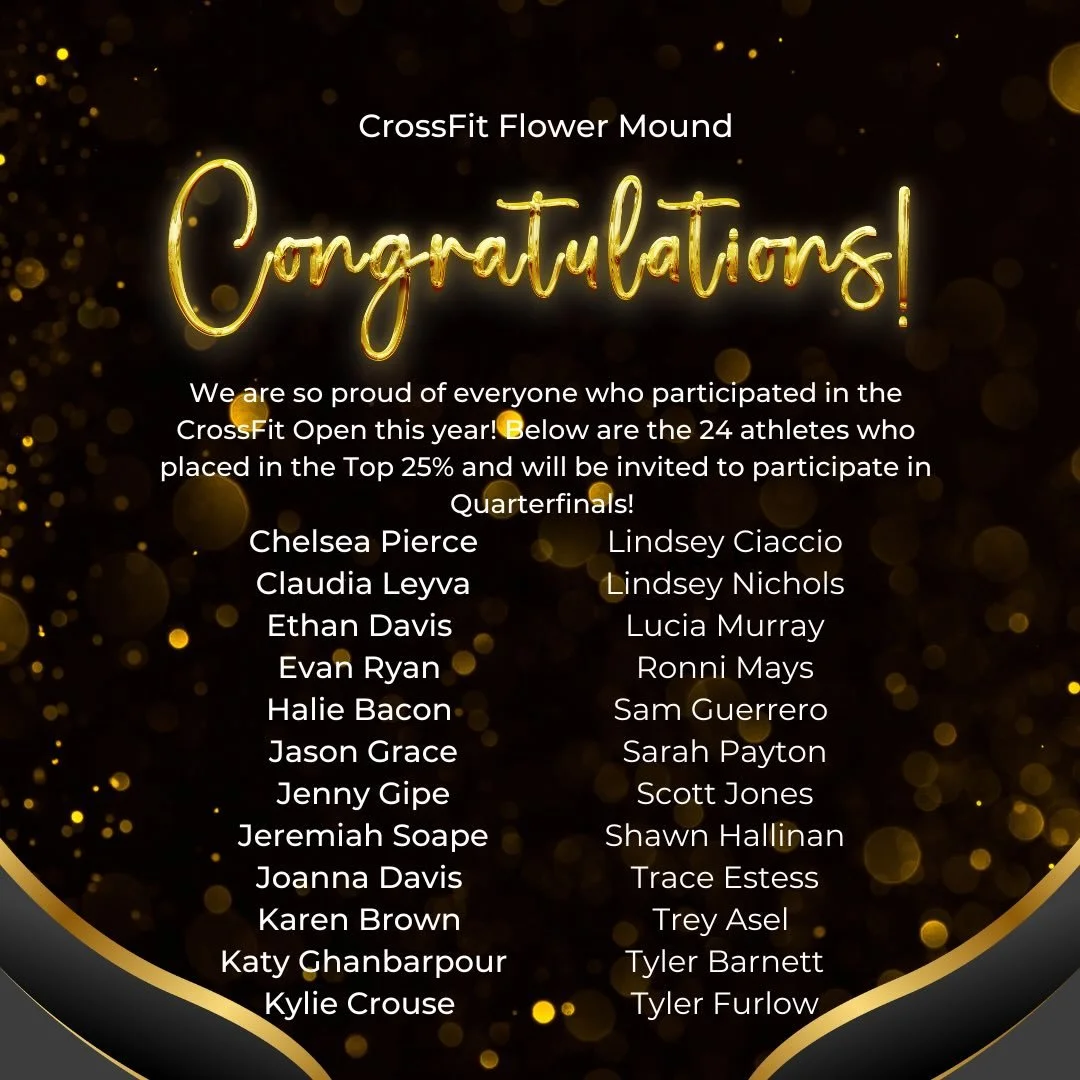 We had so much fun this Open season and we are so proud of all of our athletes who participated for the 1st or 14th time. It&rsquo;s never easy, but it&rsquo;s always fun! 

Congratulations to our top 25% athletes, who will be invited to participate 