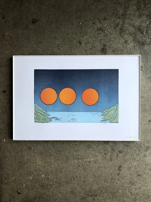 OCEANSIDE COASTAL LANDSCAPE PRINT