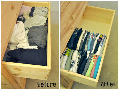 DIY: Organized T-shirt Drawers — Darkroom and Dearly