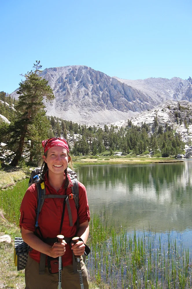 Brittany about to summit Mount Whitney during her 2013 thru-hike of the Pacific Crest Trail.