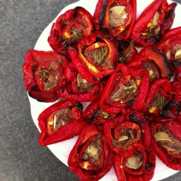 Baked Peppers & Tomatoes